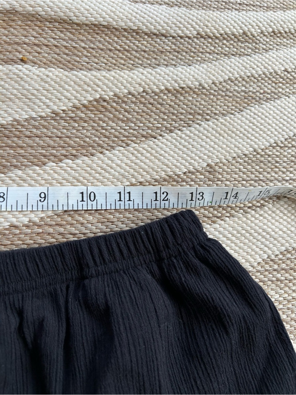 Black Cotton Lace Trim Capri Pants - Size small - Picture 7 of 7